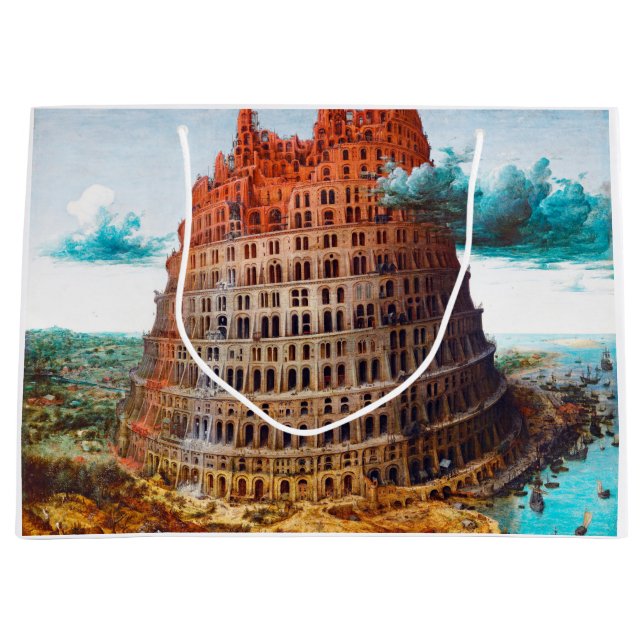 Bolsa De Regalo Grande Torre de Babel, Pieter Bruegel el anciano (Anverso)