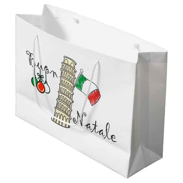 Bolsa De Regalo Grande Torre de Buon Natale de Pisa (Angulo Anverso)
