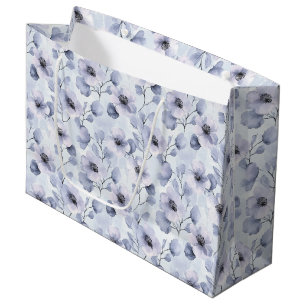 Bolsa De Regalo Grande Torta Nupcial Floral De Lila Púrpura