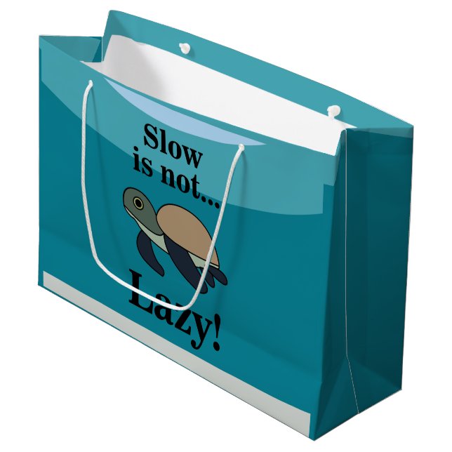 Bolsa De Regalo Grande Tortuga divertida (Angulo Anverso)