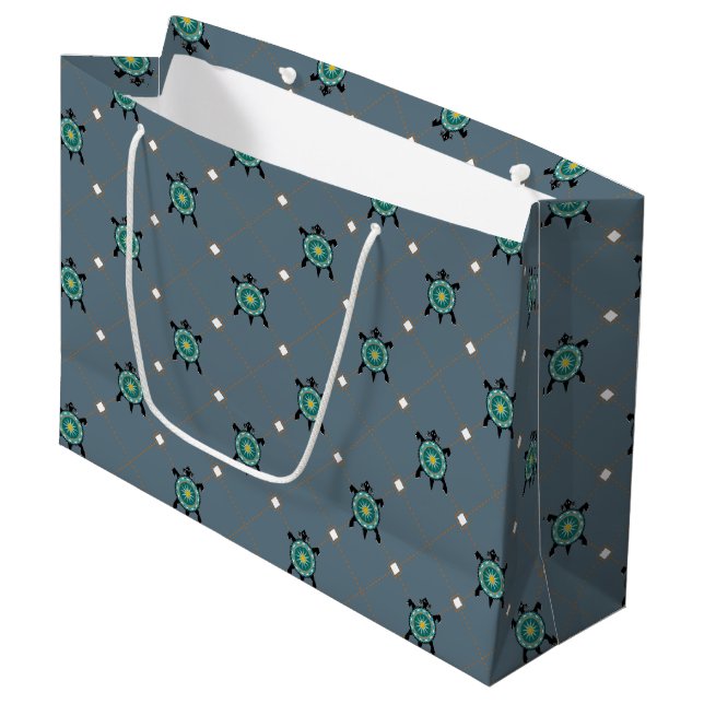 Bolsa De Regalo Grande Tortuga Nativa (Angulo Anverso)