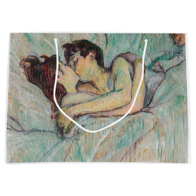 Bolsa De Regalo Grande Toulouse-Lautrec - En La Cama, El Beso (Anverso)