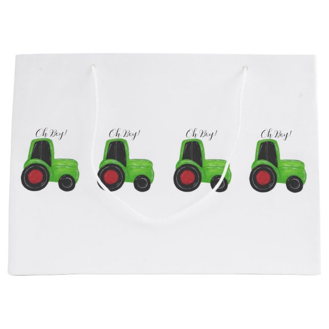 Bolsa De Regalo Grande Tractor Baby Boy (Anverso)