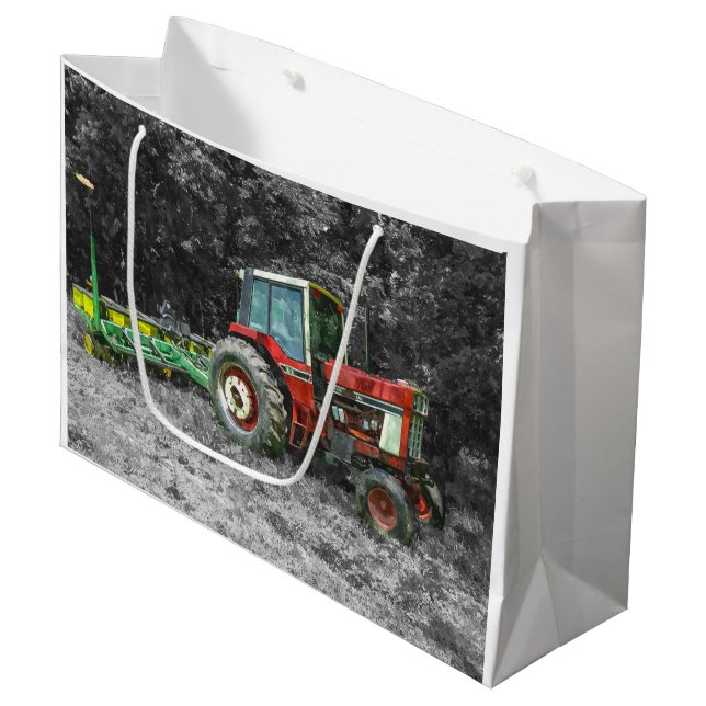Bolsa De Regalo Grande Tractor internacional viejo Painterly (Angulo Anverso)