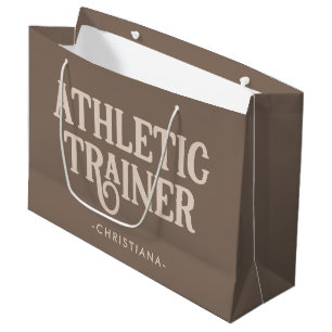 Bolsa De Regalo Grande Trainer atlético de nombre personalizado