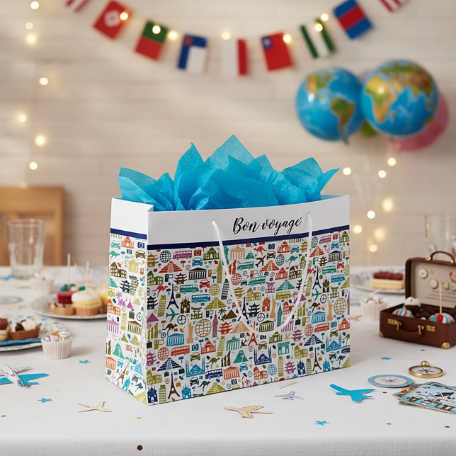 Bolsa De Regalo Grande Travel the world  (Subido por el creador)