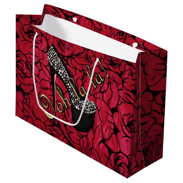 Bolsa De Regalo Grande Tres Modas Rouge Fleurs (Angulo Anverso)