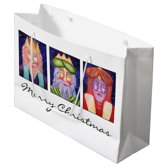 Bolsa De Regalo Grande Tres reyes Art Christmas (Angulo Anverso)