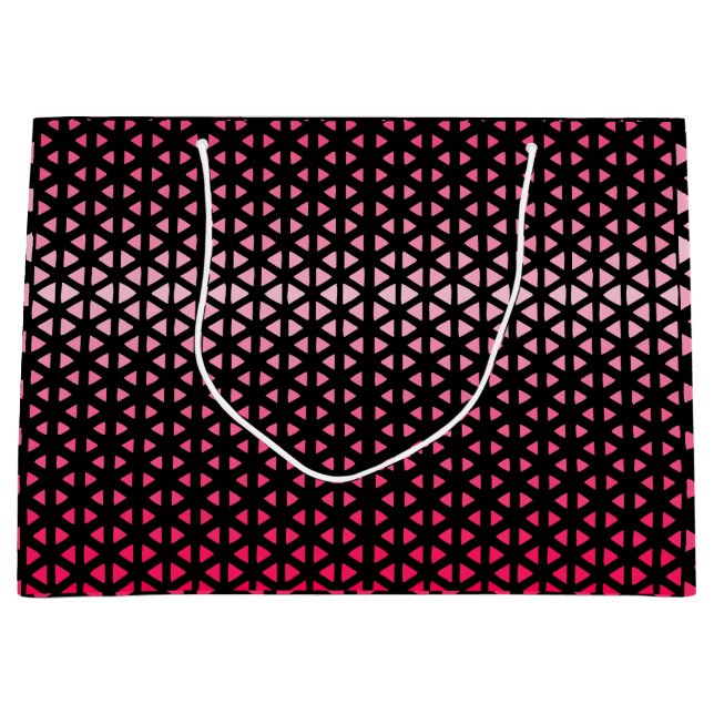 Bolsa De Regalo Grande Triángulo.Pattern.shade.pink.02 BG negro (Anverso)