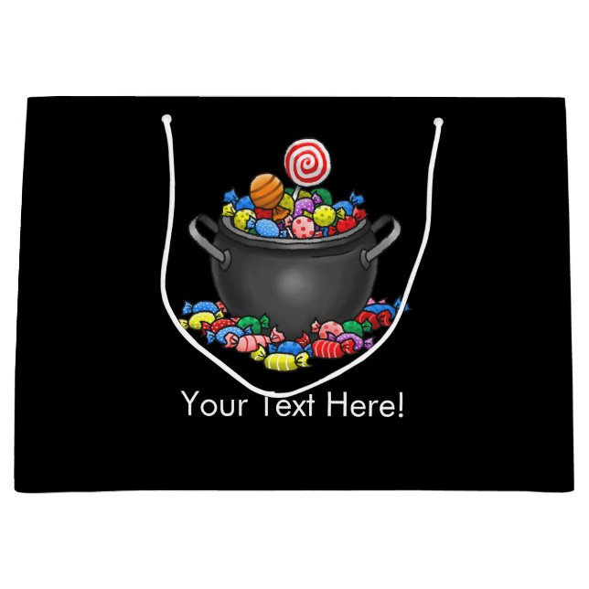 Bolsa De Regalo Grande Trick or Treat Candy Cauldron (Anverso)
