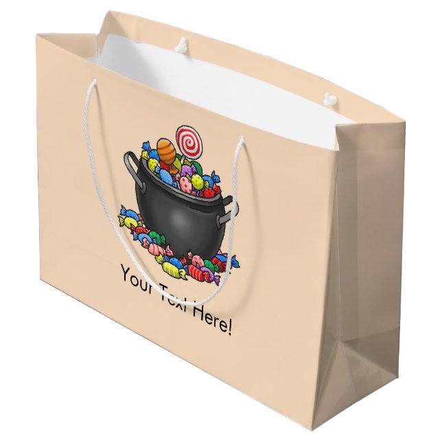 Bolsa De Regalo Grande Trick or Treat Candy Cauldron (Angulo reverso)