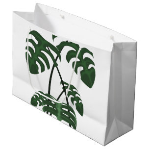 Bolsa De Regalo Grande Tropical Monstera Palm Leaf Gift Bag