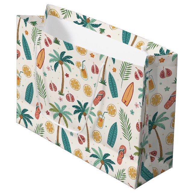 Bolsa De Regalo Grande Tropical Summer Beach Pattern (1) (Angulo Anverso)