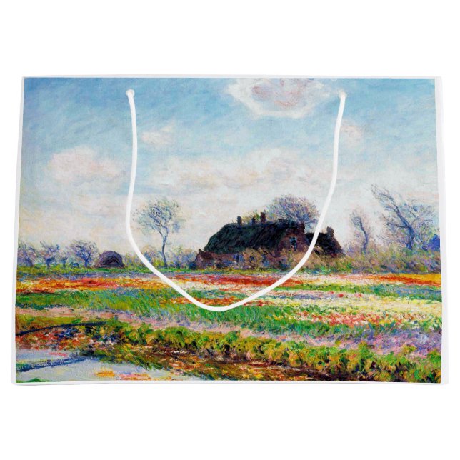 Bolsa De Regalo Grande Tulip Fields en los Países Bajos, Monet (Anverso)