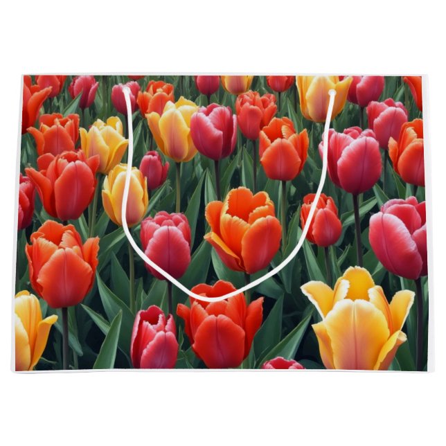 Bolsa De Regalo Grande Tulipanes holandeses (Anverso)