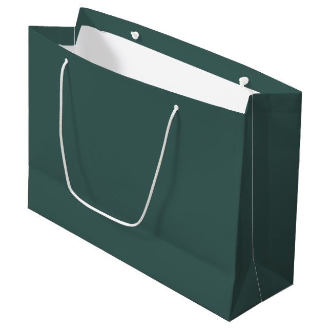 Bolsa De Regalo Grande Turquesa gris sólido (Angulo Anverso)