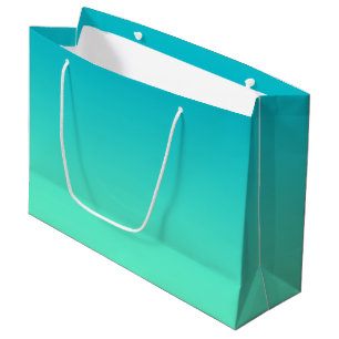 Bolsa De Regalo Grande Turquesa Ombre
