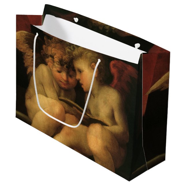Bolsa De Regalo Grande Two Cherubs Reading by Rosso Fiorentino, Angels (Angulo Anverso)