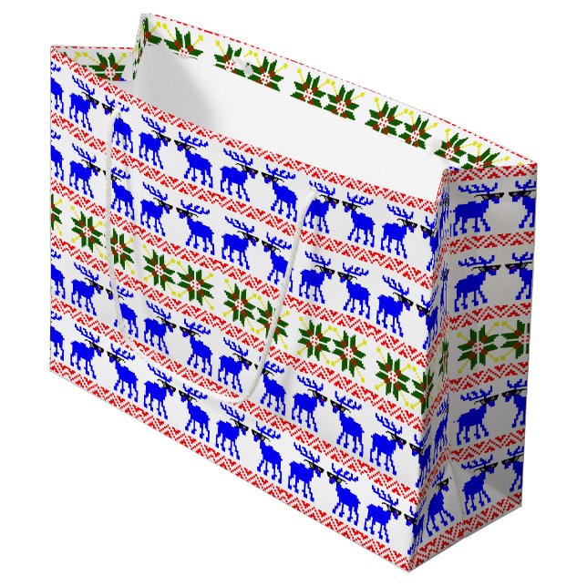 Bolsa De Regalo Grande Ugly Sweater (Deal With It) Reindeer (Angulo Anverso)