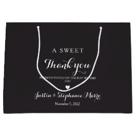 Bolsa De Regalo Grande Un dulce gracias Boda Minimalista