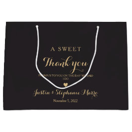 Bolsa De Regalo Grande Un dulce gracias Boda personalizado