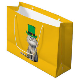 Bolsa De Regalo Grande Un gato irlandés feliz