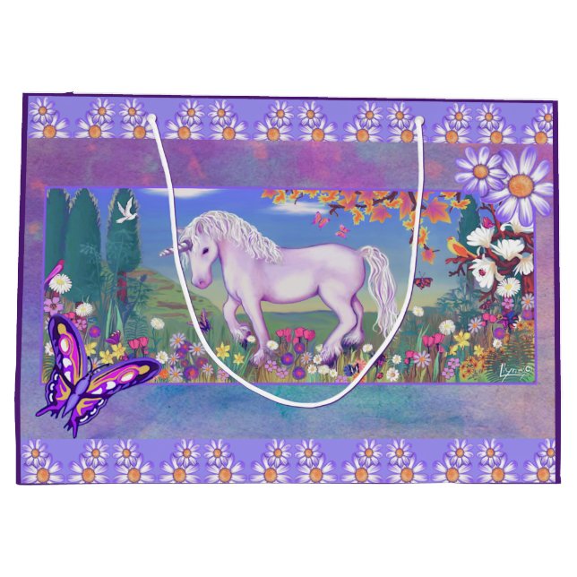 Bolsa De Regalo Grande Un paraíso morado (Reverso)