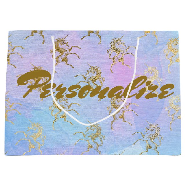 Bolsa De Regalo Grande Un unicornio encantador (Anverso)