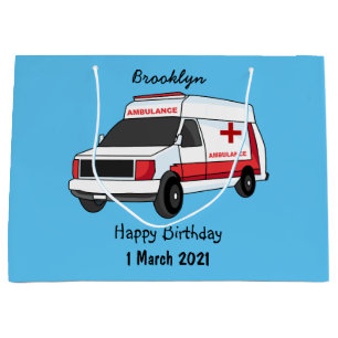 Bolsa De Regalo Grande Una ambulancia roja curada van personalizado