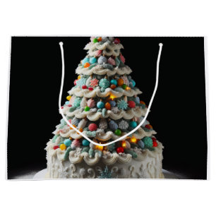 Bolsa De Regalo Grande Una dulce celebración El pastel de árbol de Navida