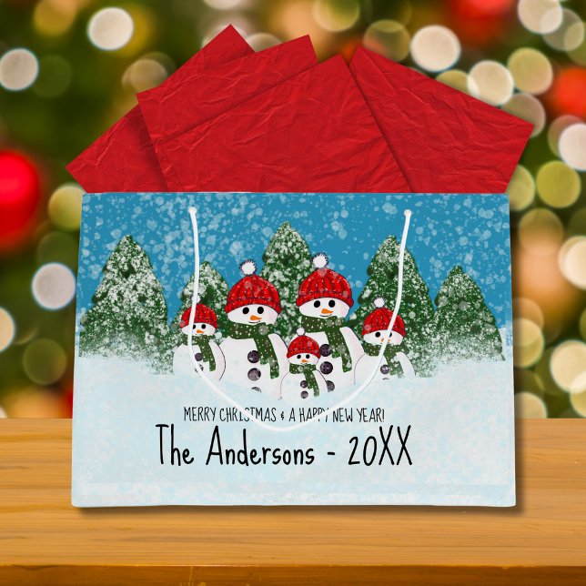 Bolsa De Regalo Grande Una familia de cinco Navidades cutto de hombres de (Subido por el creador)