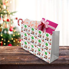Bolsa De Regalo Grande Una Navidad muy alegre del Cavalier King Charles