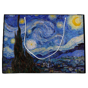 Bolsa De Regalo Grande Una noche estrellada: Saint Remy por Vincent Van G