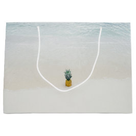 Bolsa De Regalo Grande Una piña en la playa