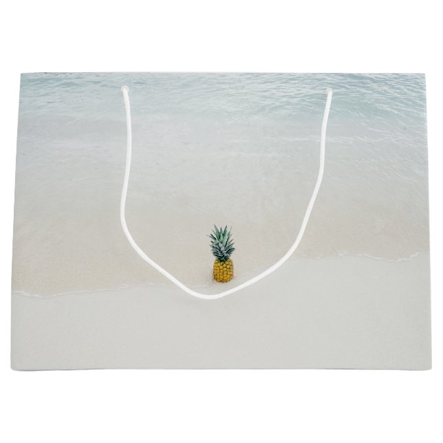 Bolsa De Regalo Grande Una piña en la playa (Anverso)