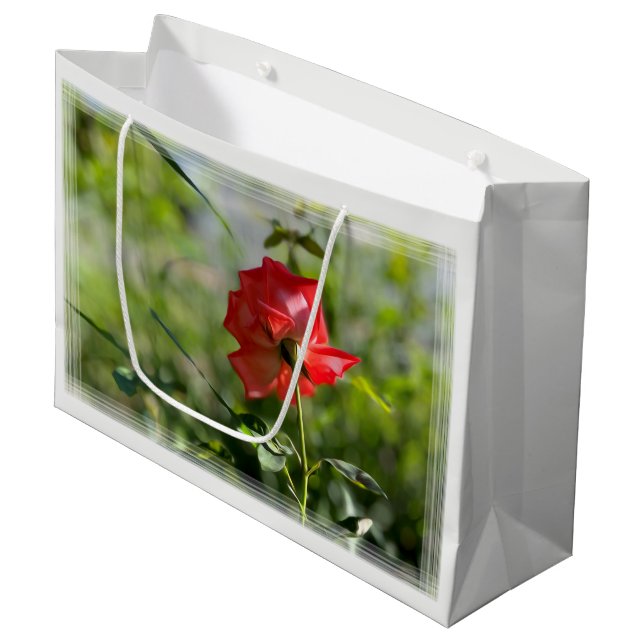 Bolsa De Regalo Grande Una rosa roja (Angulo Anverso)