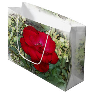 Bolsa De Regalo Grande Una rosa solitaria