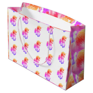 Bolsa De Regalo Grande Unicorn Neon Gift Bag