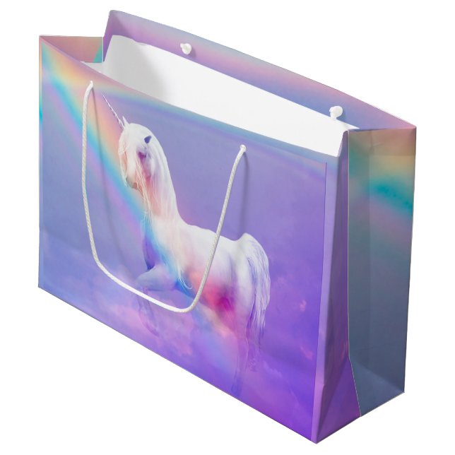 Bolsa De Regalo Grande Unicornio y arco iris (Angulo Anverso)