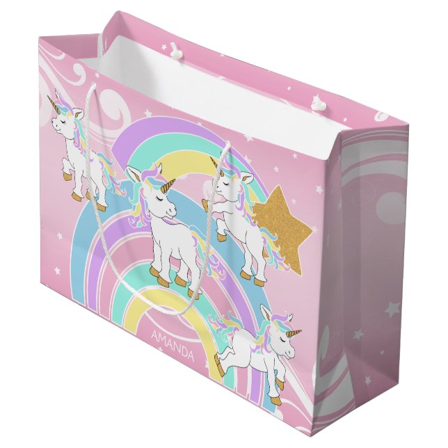 Bolsa De Regalo Grande Unicornios mágicos (Angulo Anverso)