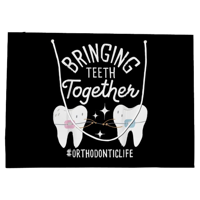 Bolsa De Regalo Grande Unir los dientes - Ortodoncista (Reverso)