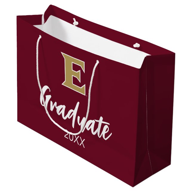 Bolsa De Regalo Grande Universidad Elon E | Graduado 20XX (Angulo Anverso)