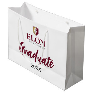 Bolsa De Regalo Grande Universidad Elon   Graduado 20XX