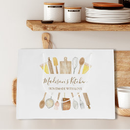 Bolsa De Regalo Grande Utensilios de cocina personalizados con acuarela