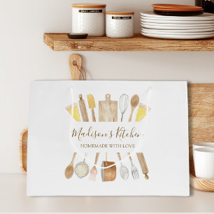 Bolsa De Regalo Grande Utensilios de cocina personalizados con acuarela