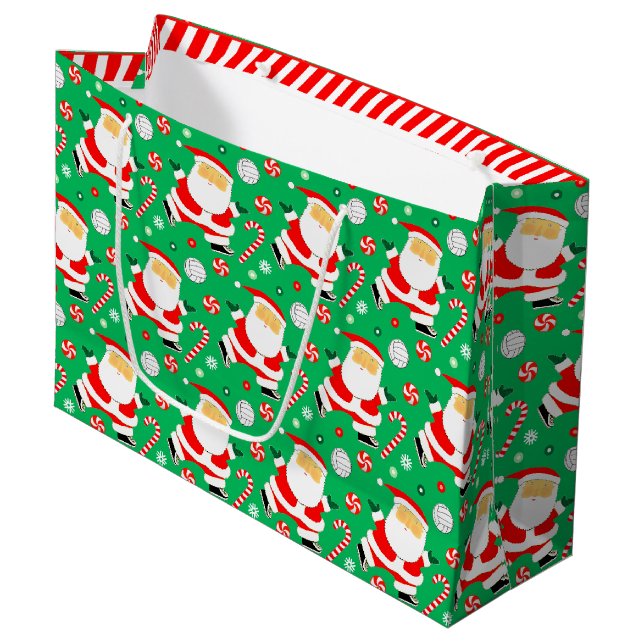 Bolsa De Regalo Grande Vacaciones Creativas de Voleibol (Angulo Anverso)