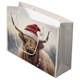 Bolsa De Regalo Grande Vacaciones de Navidades de Santa Cow