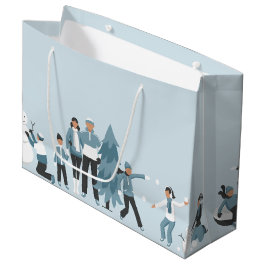 Bolsa De Regalo Grande Vacaciones de Navidades divertidos de la familia i