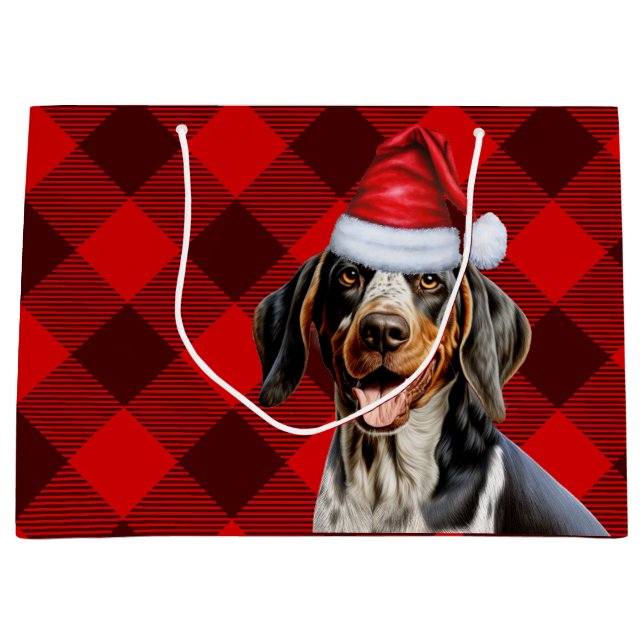Bolsa De Regalo Grande Vacaciones de perro de cola de búfalos rojos con s (Anverso)