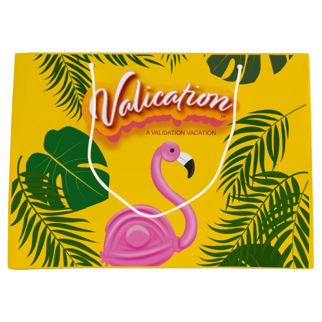 Bolsa De Regalo Grande Vacaciones de validación inestables (Anverso)